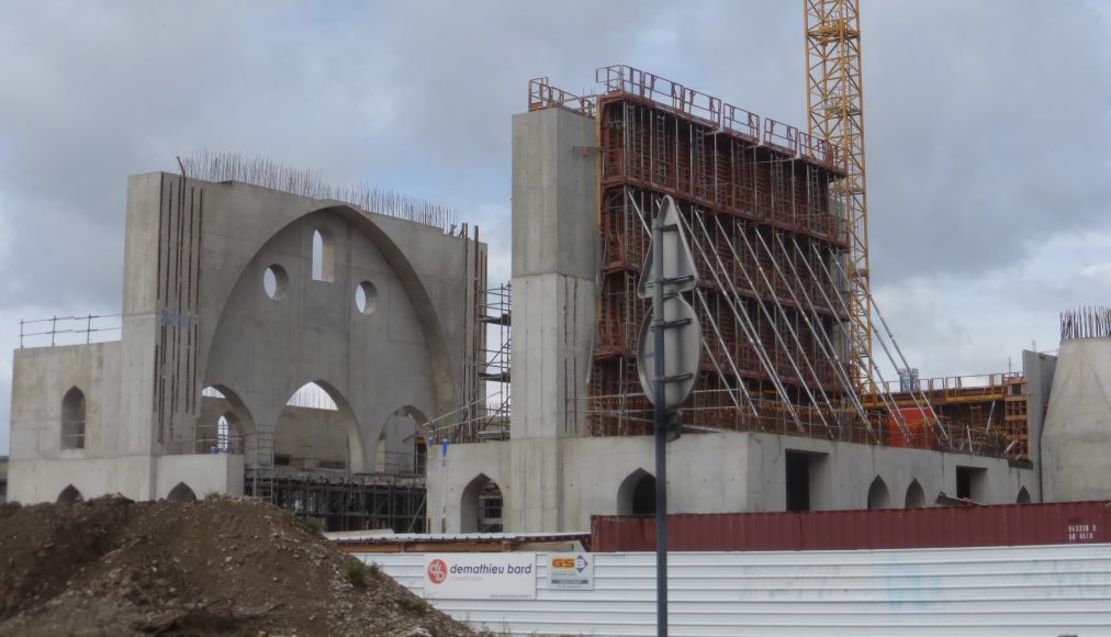 La mosquée Sultan Eyyub à Strasbourg en construction, 2019 / ©Archi-Wiki/Burckel/CC BY-SA 4.0