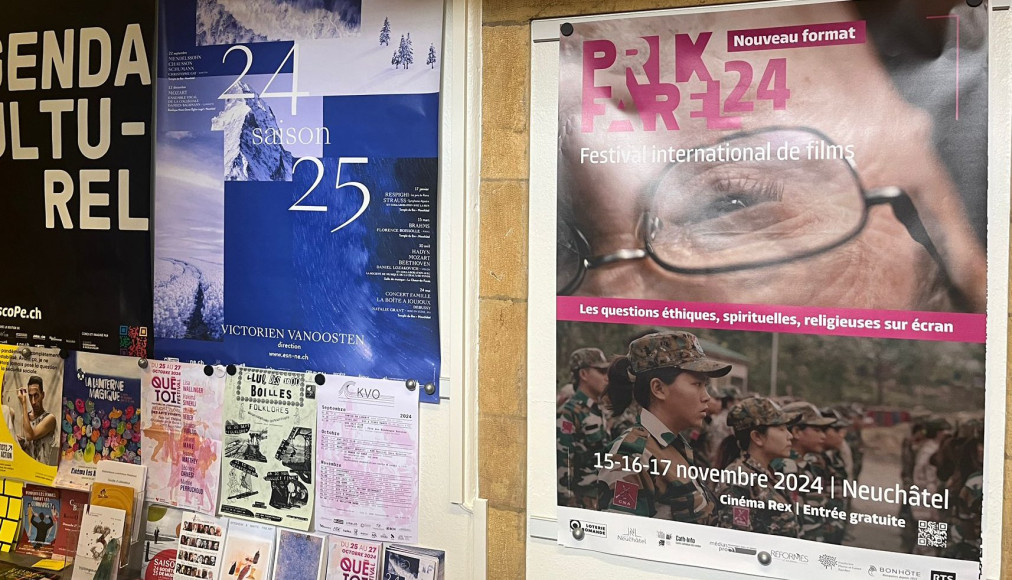 Affiche du festival Prix Farel au cinéma Rex à Neuchâtel / ©Camille Andres