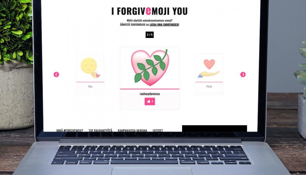 Site de la campagne I Forgivemoji You, lancée par L&#039;Église évangélique luthérienne de Finlande / DR